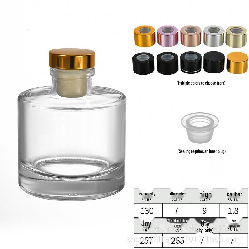 Transparent Glass Aromatherapy Bottle with Rattan Diffuser for Essential Oils