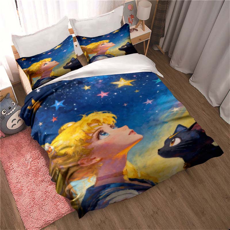 3-teiliges Sailor Moon Anime Cartoon Deluxe Bettwäsche-Set, Inklusive Großer und King-Size Größen, Perfekt Als Feiertagsgeschenk.22