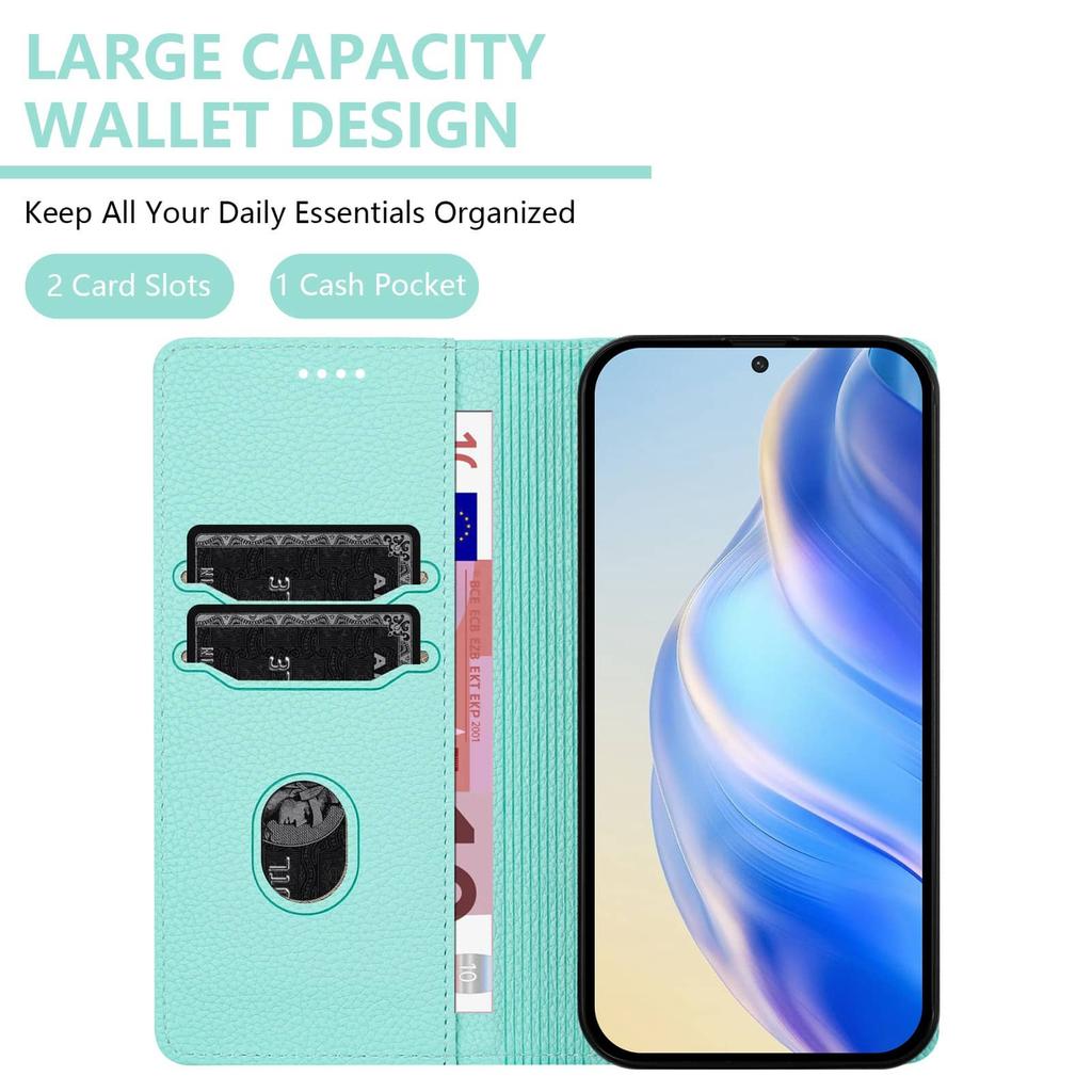 WEFOR for iPhone 14/13/12/11 Pro Max XS Max XR SE 2025 7 8 Plus Wallet Case, Flip Folio Case with Magnetic Card Holder Kickstand