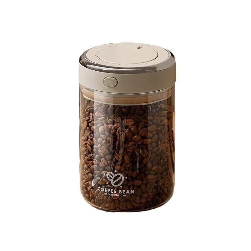 Vacuum Food Grade Coffee Bean Sealed Jar With Date Tracker And Waking Bean Valve Storage Containers For Grain, Snack, Sugar, Tea