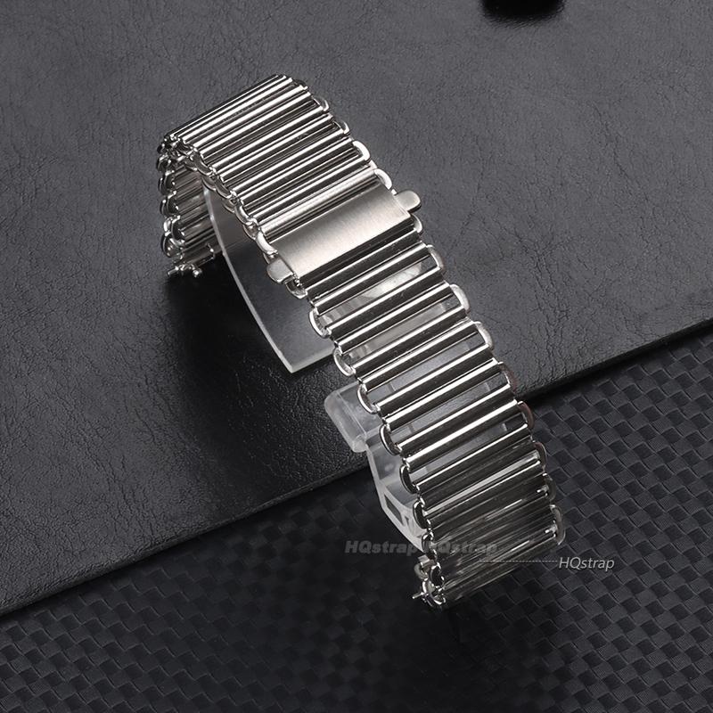 Correa de Acero Inoxidable de 20 mm y 22 mm para Pulsera Bonklip Hombres Mujeres Correa Metálica Vintage Correa de Liberación Rápida Universal