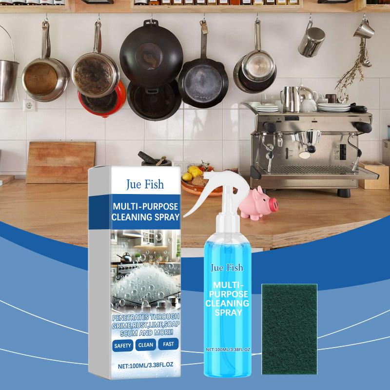 All Purpose Foam Cleaner Kitchen Stove Hood Grease Oil Stain Rust Remover Strong Deodorizing Formula Quick Cleaning Solution
