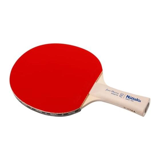 Nittaku Table Tennis Racket J Original Shake Rubber Finish JTTA Officially Approved Hardball Leisure Racket for Hardball 40mm FL (Flare) Red x Black