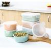 5PCS Portable Rectangle Shape Portable Lunch Box Blue/Green/Pink Plastic Meal Prep Container Snack Container Kitchen Countertop