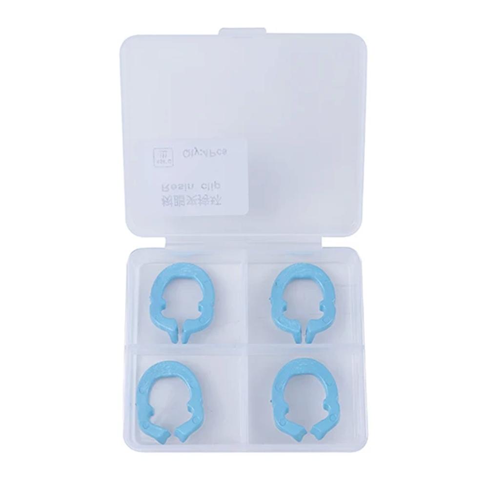 4pcs/Box Dental Rubber Dam Clamps Barrier Clips Resin Clip Autoclavable 134°C Large/ Small Dental Material Dentist Tools