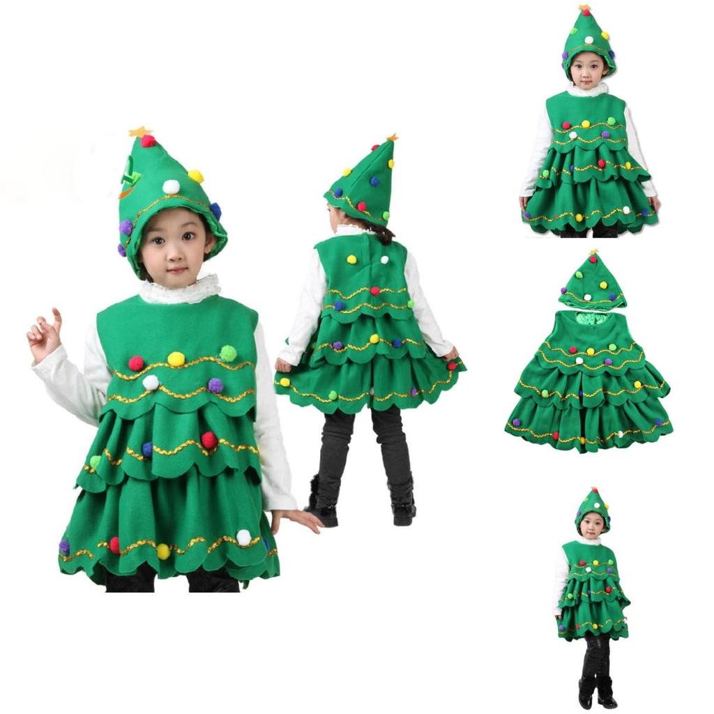 Christmas Tree Costume For Kids And Adults Authentic Striped Outfit For Cosplay