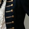 Dámský námořnický blazer vojenského stylu Zlaté knoflíky Dlouhý rukáv Štíhlý střih Vintage kabát Módní Denní dojíždění Ležérní svrchní oblečení