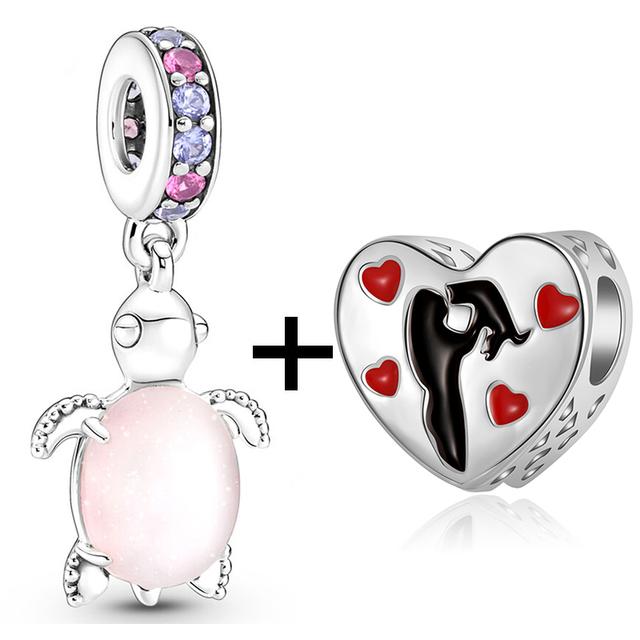 2 teile/los Schildkröte Octopus Vogel Charme Perlen Anhänger Passt Original Diy Armbänder Halsketten Für Frauen Männer Schmuck Geschenk Sonderangebot