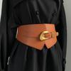 Elastic Wide Cummerbunds Spicy Girl Wide Belt Gothic PU Leather Corset  Girl