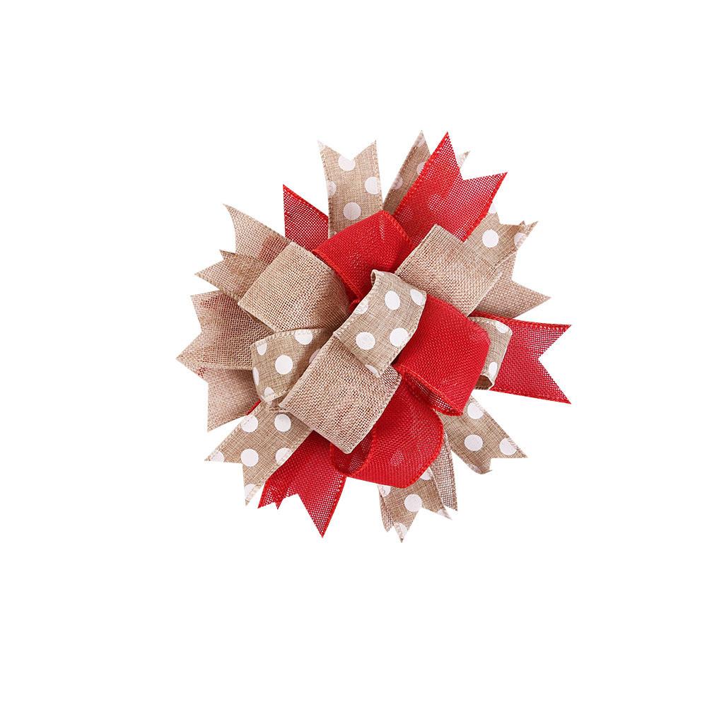 Red Bow Festive Christmas Tree Wreath Decorative Accent Gift Box For Seasonal Joy