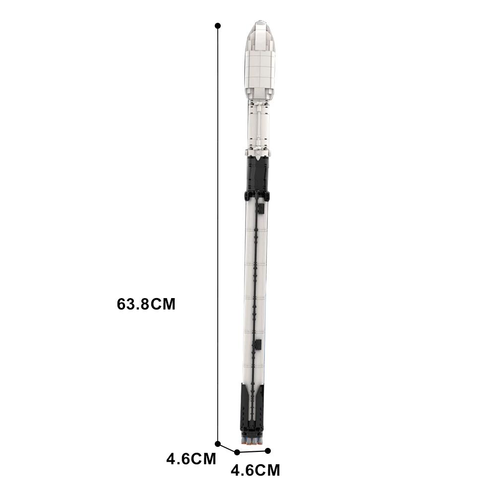Gobricks MOC Ultimate Space X Falcon 9 1:110 Scale Rocket Building Blocks Set Artificial Satellite Universe Vehicle Bricks Toys