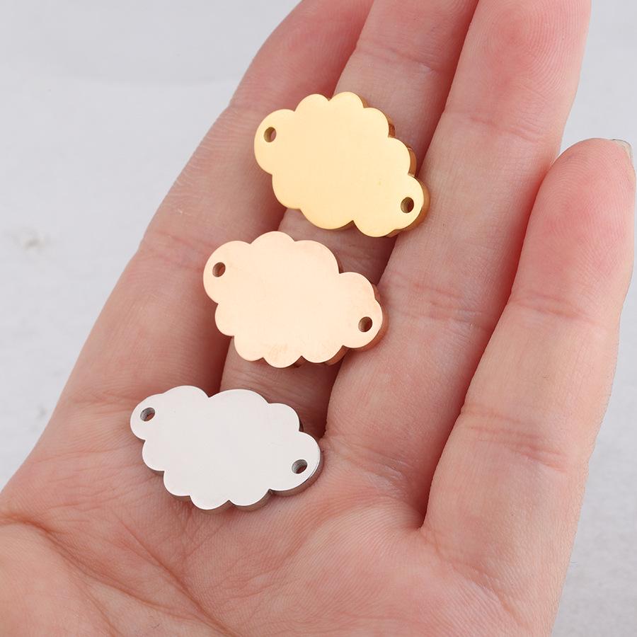 

Mirror Stainless Steel Cloud Pendant Necklace - DIY Jewelry Accessory, 15*25mm