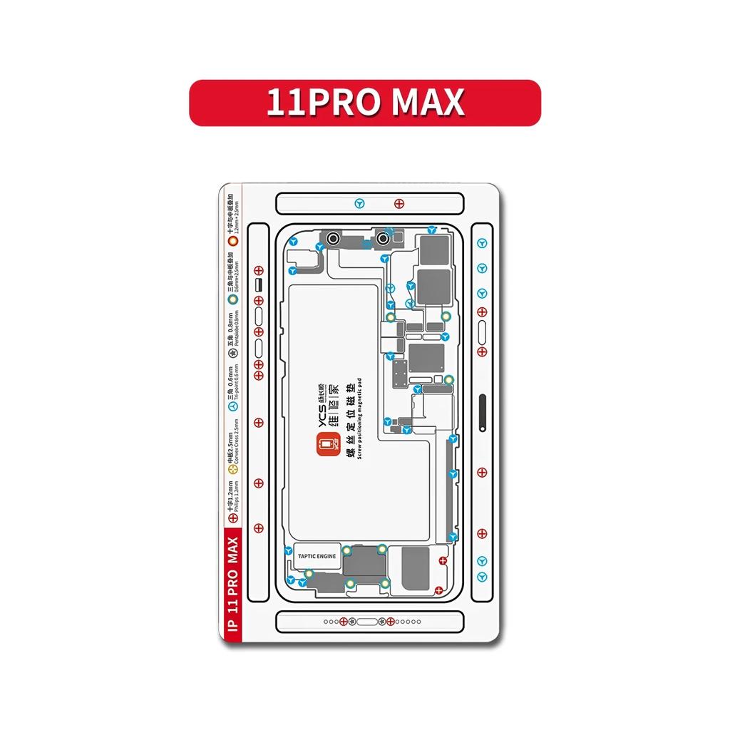 YCS Screw Storage Magnetic Pad For iPhone X XR XS 11 12 13 14 15 16 PRO MAX PLUS MINI Screw Memory Pad Storage Repair Tools