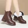 Fashion AIYUQI Women Ankle Boots Winter 2025 New Genuine Leather Large Size Women Snow Boots Anti-Slip Women Motorcycle Boots