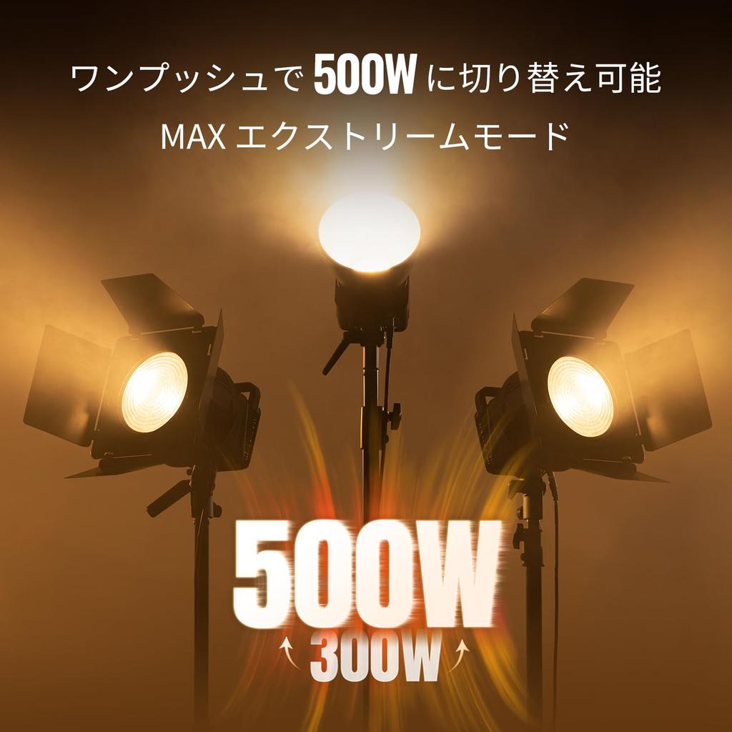 Flagship ZHIYUN MOLUS G300 300W LED Video Max 500W Photography 65100 Lux Compact Bowens Mount [Official Store] Light, Light, Bi-Color 2700K-6500K, @