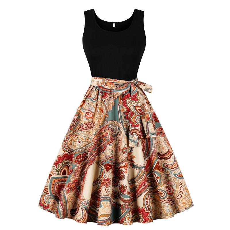 Summer New Retro Vest Collar Sleeveless Black Spelling Print Pendulum Jumpsuit