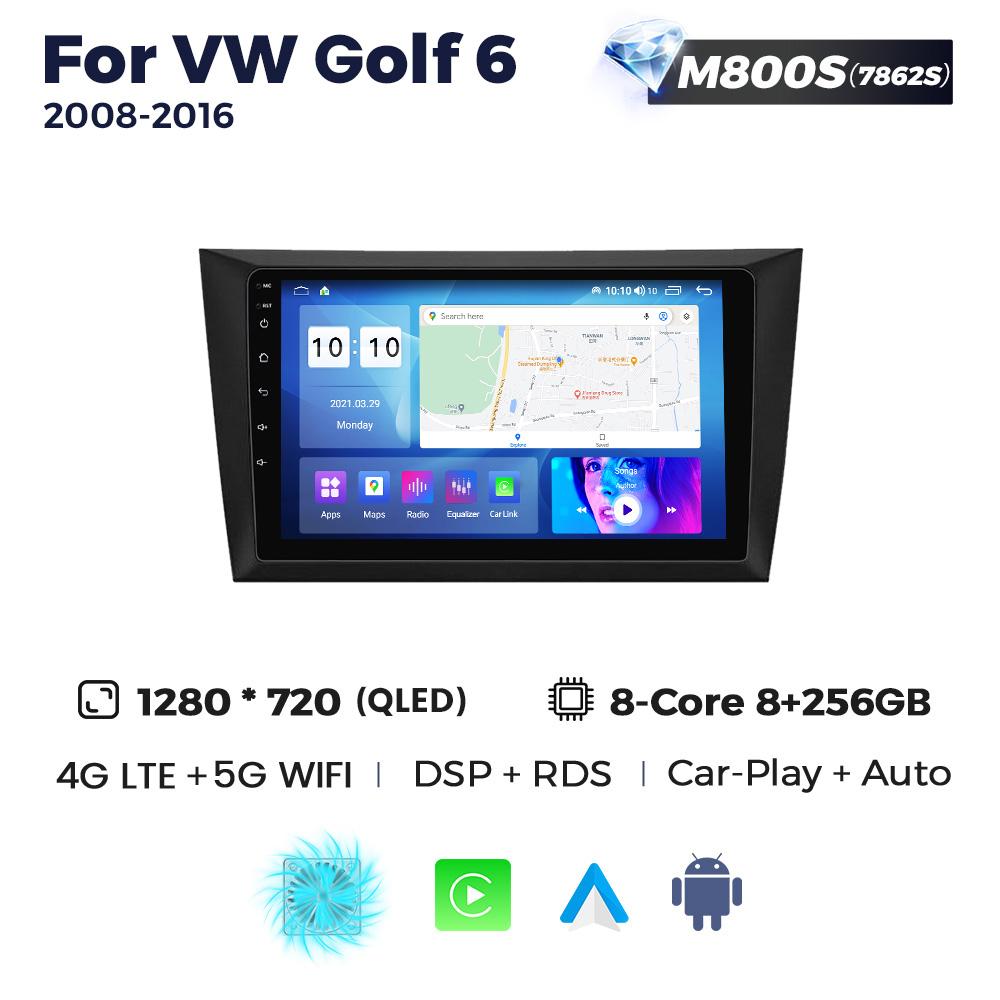 Navifly Radio Auto Android 2Din Pentru Volkswagen VW Golf 6 MK6 GTI 2008-2016 Carplay Wireless Auto Player Video Sisteme Inteligente