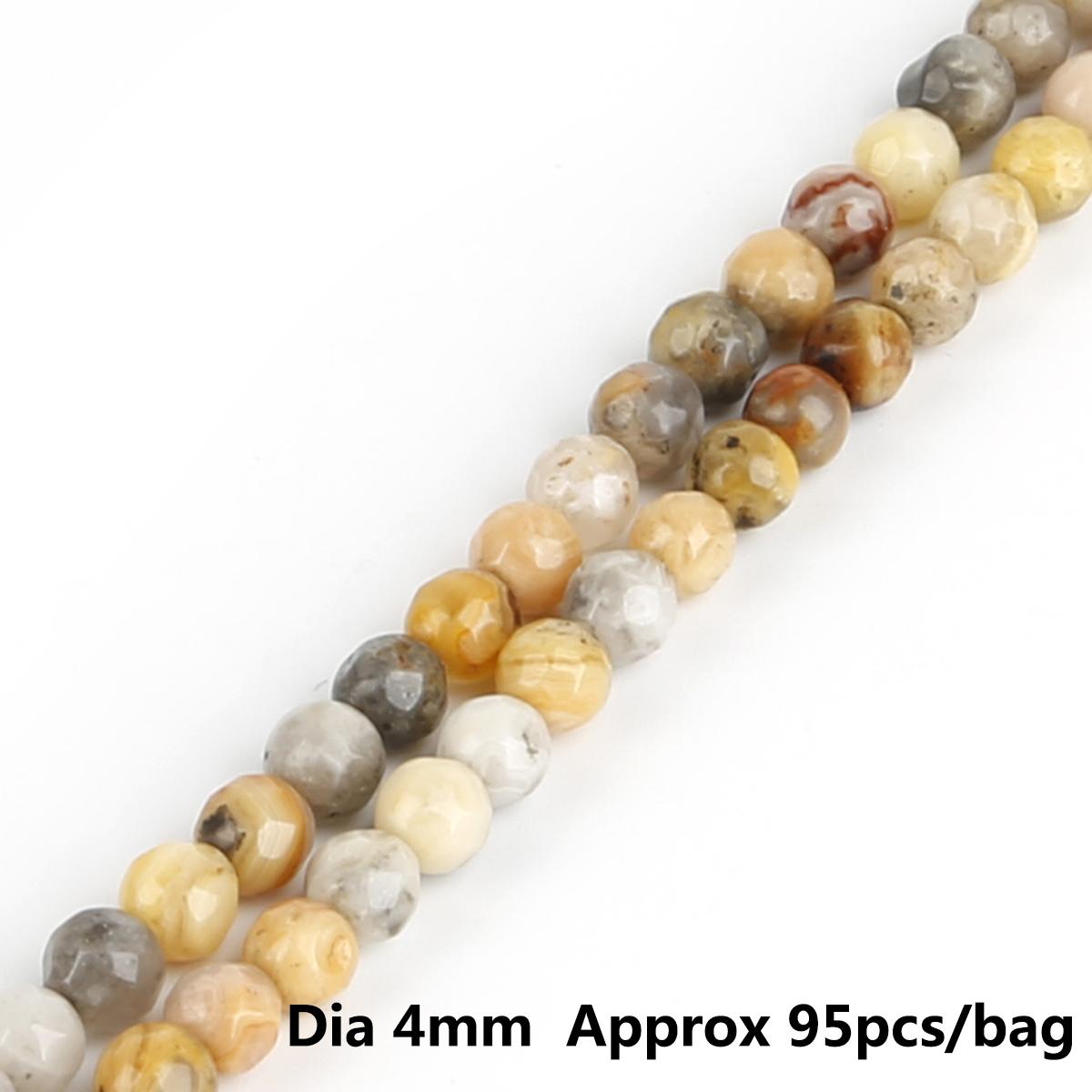 

Натуральний камінь Crazy Agate Faceted Round Loose Beads 15 Nit 4 6 8 10MM Виберіть розмір для виготовлення ювелірних виробів 4mm 95pcs