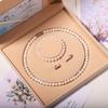 Zhuji Freshwater Pearl Necklace Set: Women's Three-Piece Choker Gift for Mom Mother's Day Live