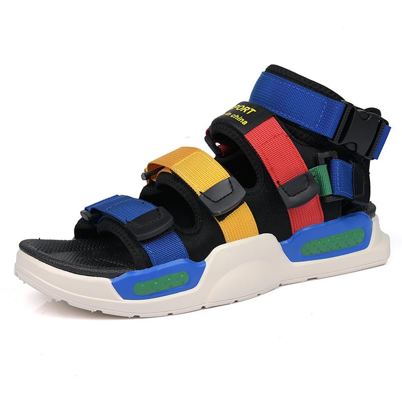 Herren Sommersandalen Atmungsaktiv - Outdoor Strandschuhe, Größe 45, Dicksohlige Freizeit-Hausschuhe