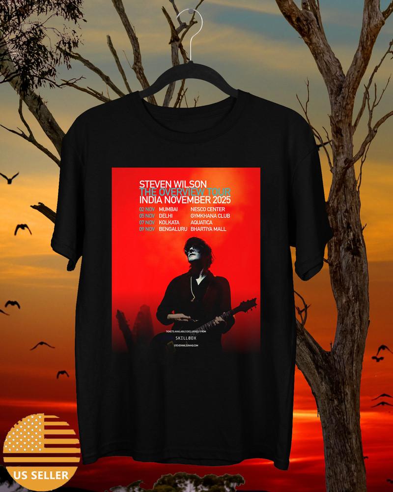 

Обзорный тур Steven Wilson Индия Ноябрь Хлопковая футболка Полный размер S-5XL Унисекс футболка XXXL