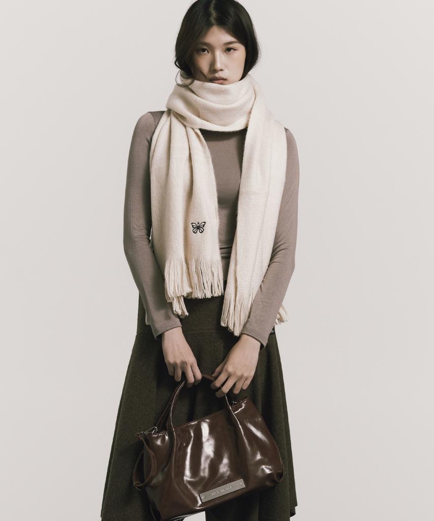 Nick&Nicole Crystal Faux Leather Tote Bag_Brown