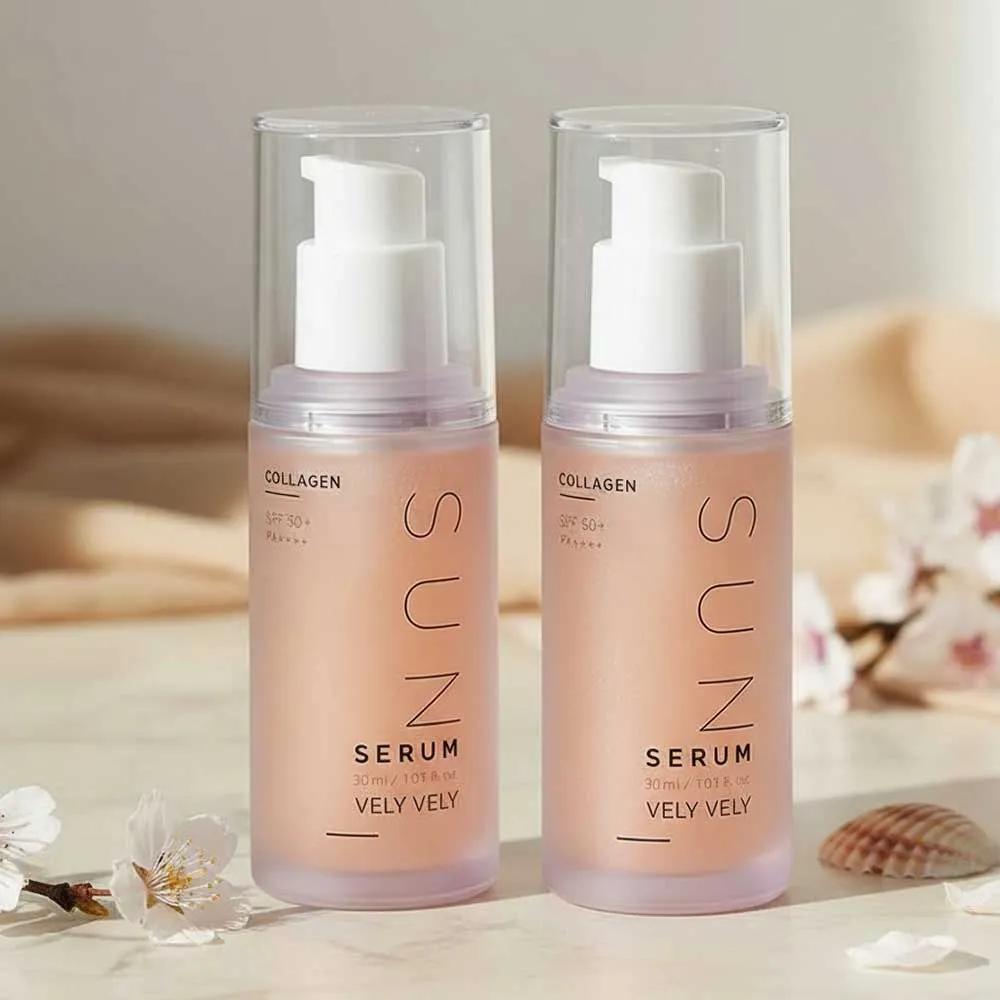VELY VELY Collagen Sun Serum 30ml x 2 Water Sun Serum Whitening Anti-wrinkle UV Protection