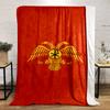 Byzantine Double-Headed Eagle Design Flannel blanket for bedroom, living room, sofa, and nap