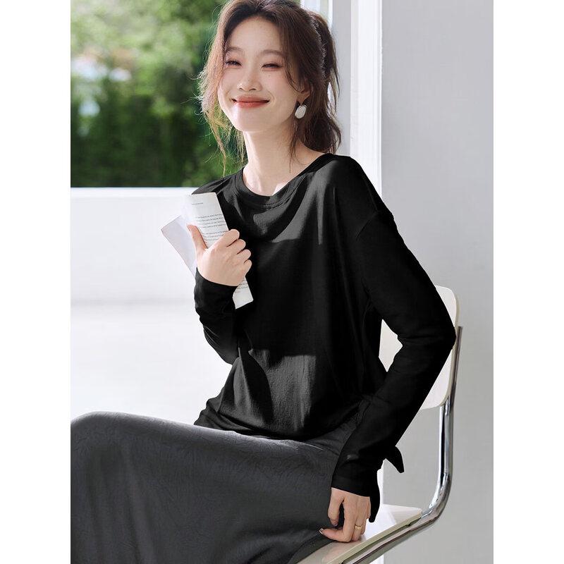 Mohan Yimei Structured Pleated Long Sleeve Casual T-Shirt L