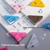 Colorful Plastic Triangle Book Corner Clips and Storage Folder Set