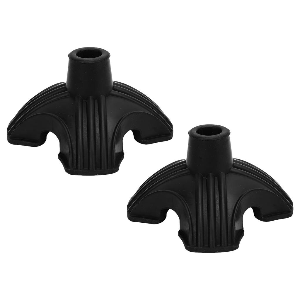 2 Pack Self Standing Quad Base Replacement 4 Point Walking Support Rubber End 19mm Inner Diameter