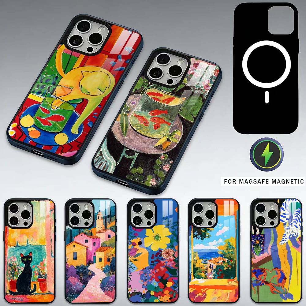 Henri Matisse Art Painting Phone Case For iPhone17,16,15,14,13,12,11 Plus,Pro Max Magnetic For Magsafe Wireless Charging