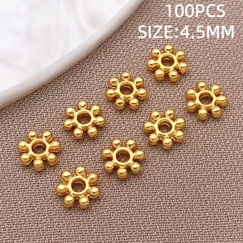 10-100Pcs Stainless Steel Gold Spacer Beads For Bracelet Jewelry Making Diy Flat Round Loose Beads Handmade Jewelry Supplies Cra