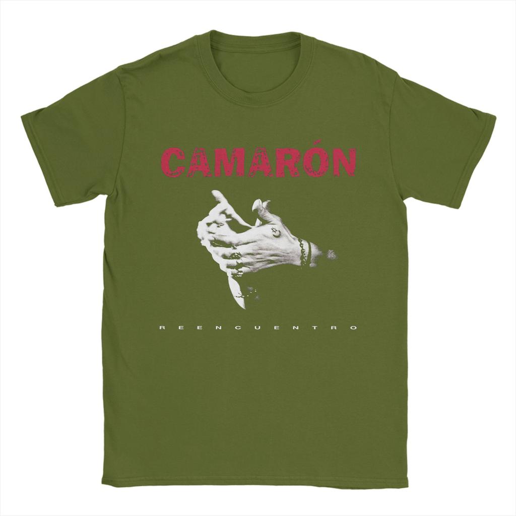 Camiseta para Hombre Camarones De La Isla Cantante de Flamenco Camiseta de Algodón Manga Corta Camisetas de Camarones de la Isla Cuello Redondo mercancía Tallas Grandes