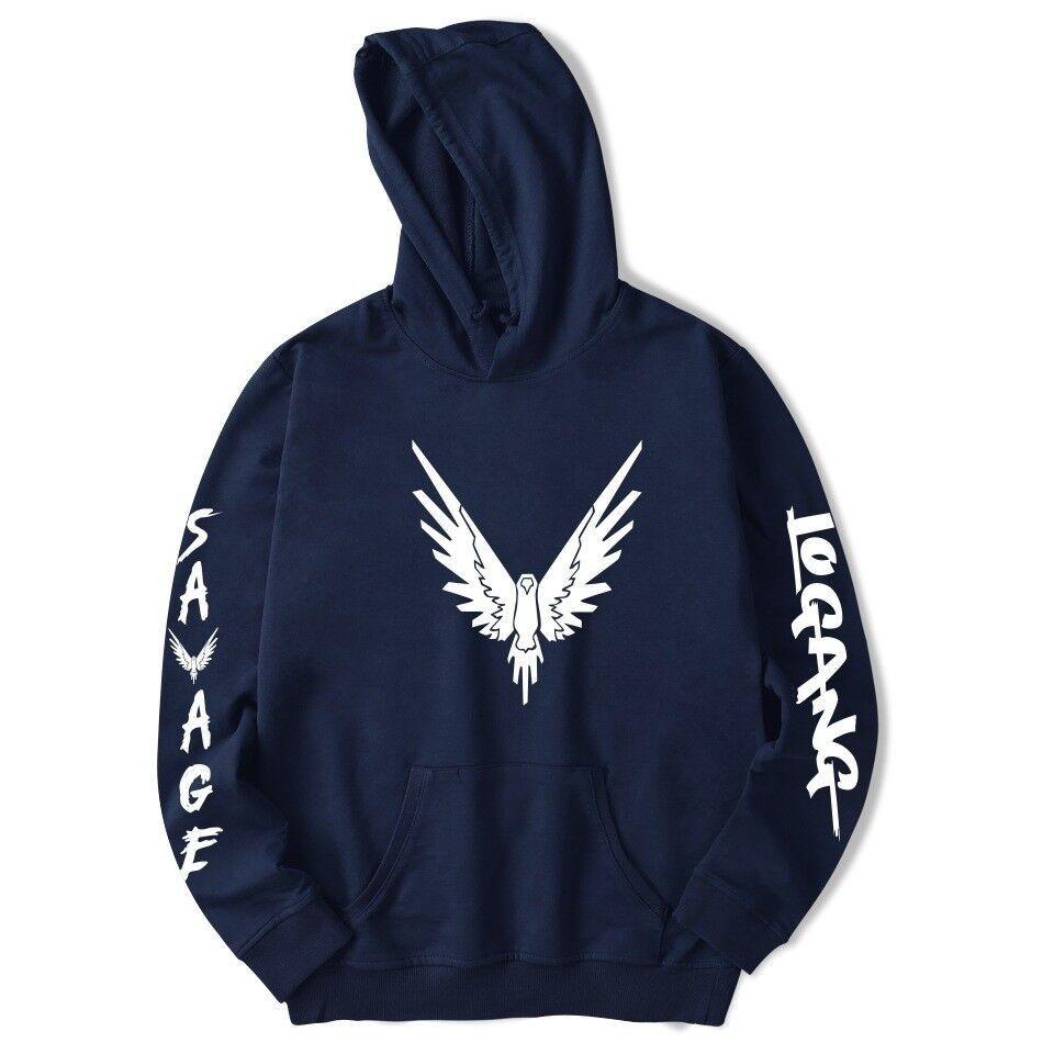Maverick Logan Paul Herren- und Damen-Kapuzenpullover mit Vogelprint und bequemer Passform