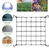 ABS Hook Elastic Mesh Plant Net Adjustable Height Support Plant Ne For Plants Elasticity And Durability Black 120*120cm/ 60*60CM