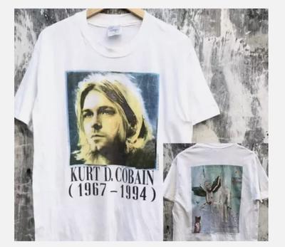 Vintage památeční tričko Kurta Cobaina 1967-1994 Oboustranné Unisex Unisex Tričko