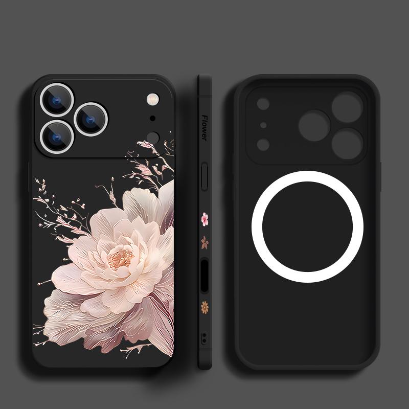 Für iPhone 17 Pro Max Hülle INS Buntes Blumenmuster Magnetisch Für Magsafe Weiche Hülle Für iPhone 16 15 14 13 Pro Max 17E 16E