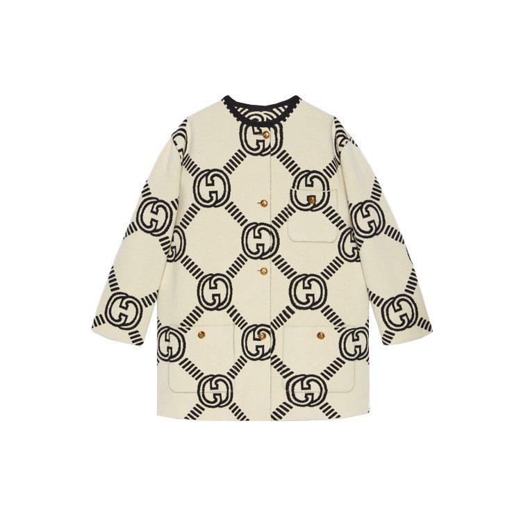 GUCCI Knitwear Women's Beige Crew Neck Moderate Cardigan 678318-XKB5T-9192