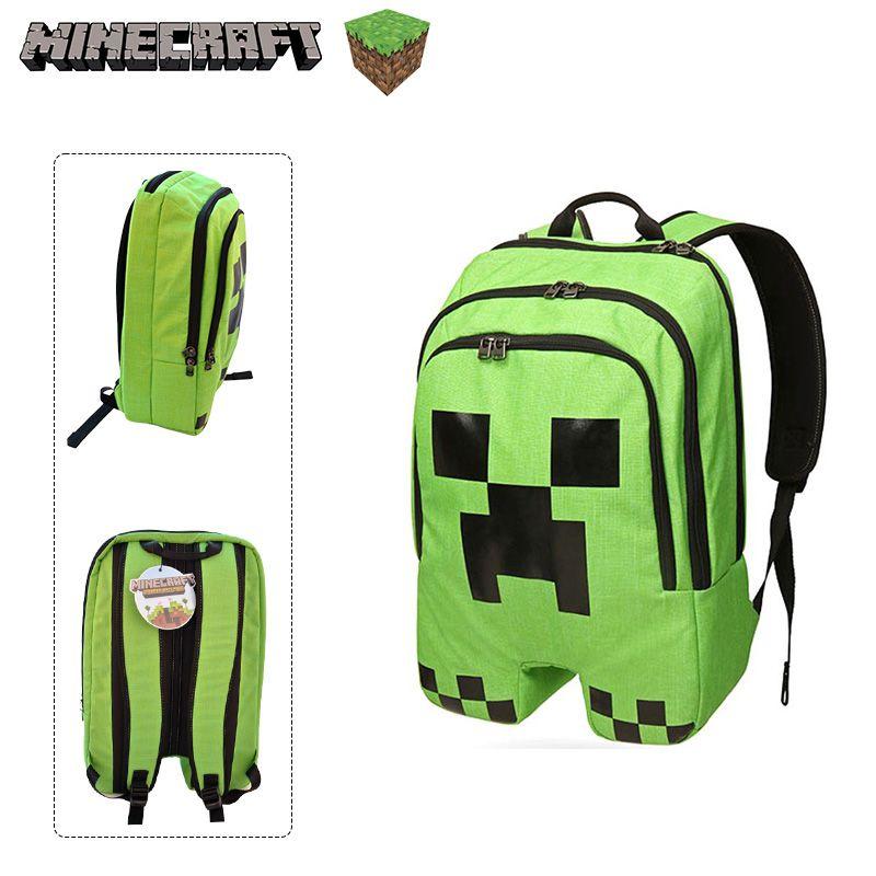 Minecraft Creeper Green Backpack For School Travel And More Large Capacity And Durable Oxford Cloth Material