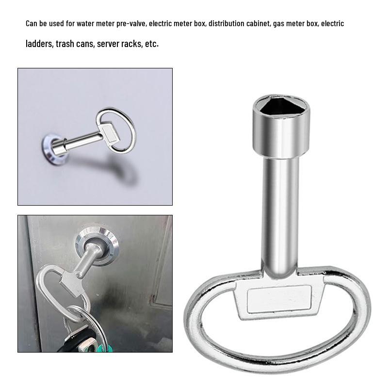 Multi-Purpose Triangle Key for Tap, Valve, Door, and Cabinet Locks