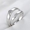 Anillos de Pareja Abatibles Corazón a Corazón a Juego - Joyería Estilo Coreano