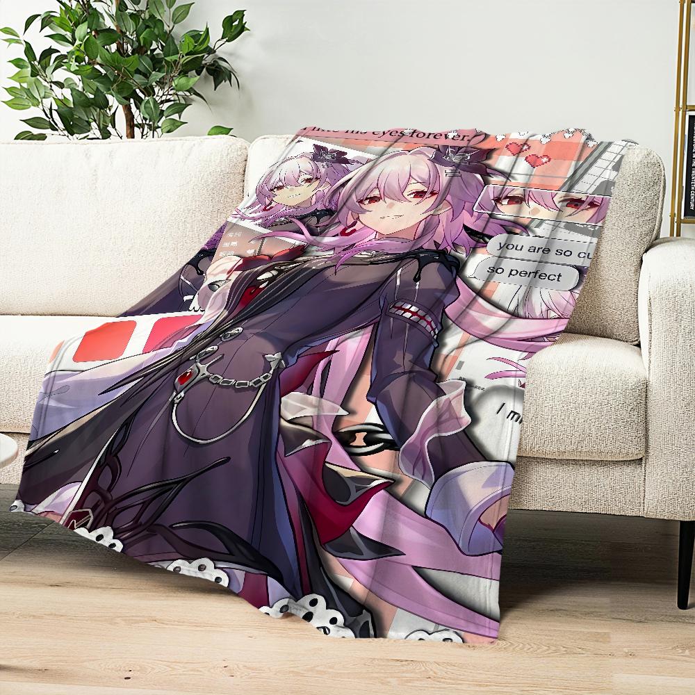 Game Honkai Star Rail New Evernight Blanket Flannel Warm Soft Plush Blanket for Sofa Living Room Office Bedroom Travel Gift