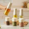 Sealed Seasoning Jar Moisture-proof Glass Seasoning Jar With Spoon Kitchen Salt Seasoning Box Seasoning Salt Shaker