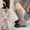 Rippstrick-Beinwärmer Harajuku Ausgeschnitten Abgenutzt Rissiges Loch Weit Beinabdeckungen Dehnbar Ausgestellt Lange Socken für Damen