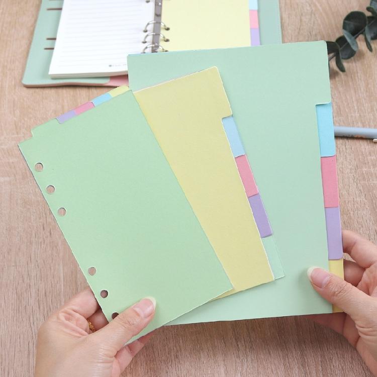 Rainbow Patterned Index Pages For Binders Easy To Rearrange Sections Ideal For Classifying Important Paper