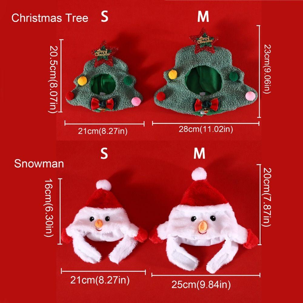 Soft Cat Santa Hat Comfortable Pet Christmas Snowman Hat Dog Christmas Hat  Christmas