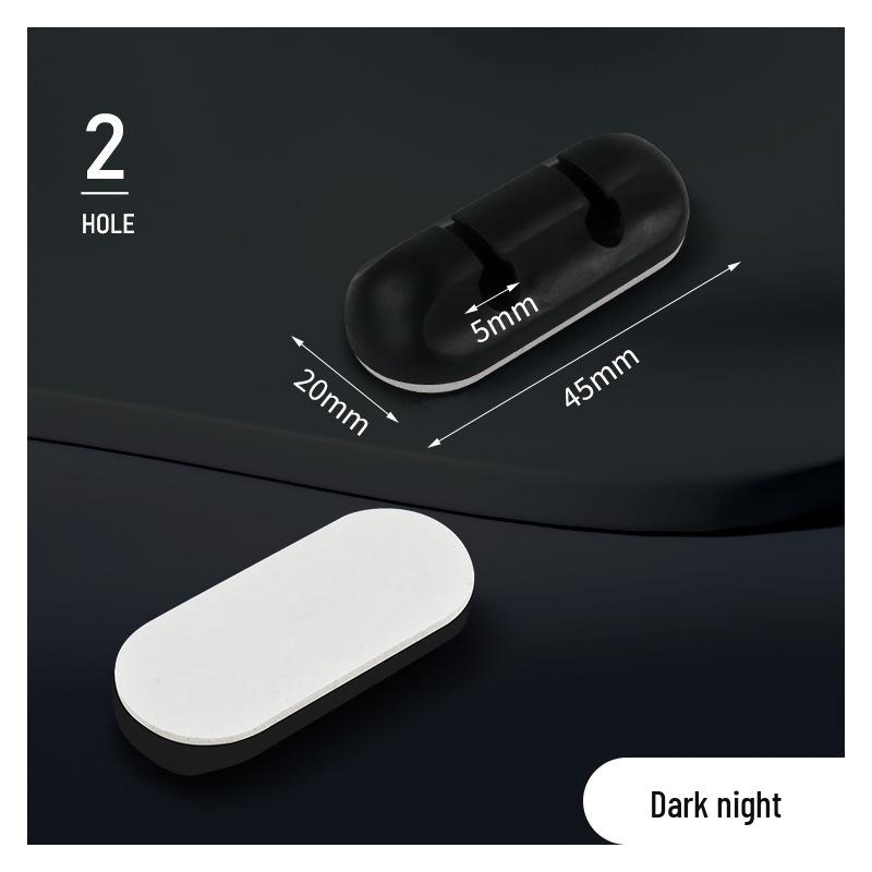 Multi-Hole Self-Adhesive Cable Organizer and Power Cord Holder