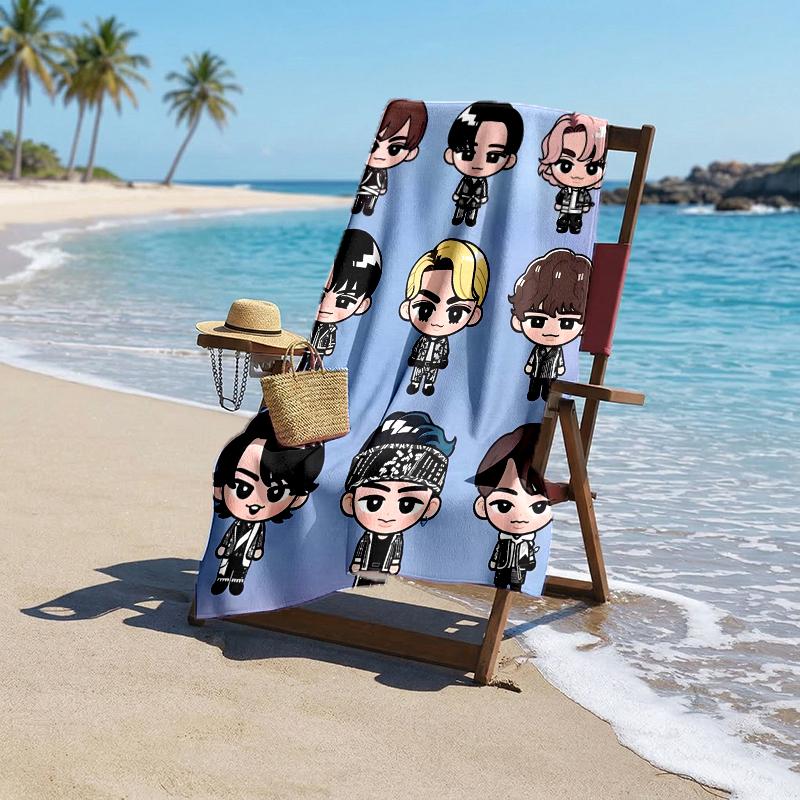 Snowman Band Fashion Beach Towel: Ideal for Summer Adventures Soft, absorbent and quick drying suitable for swimming and bathing