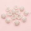 6pcs Flower Stud Earring Pins Hooks 12x11mm Brass Matte Silver Plated DIY Earrings Jewelry Making Accessories Findings